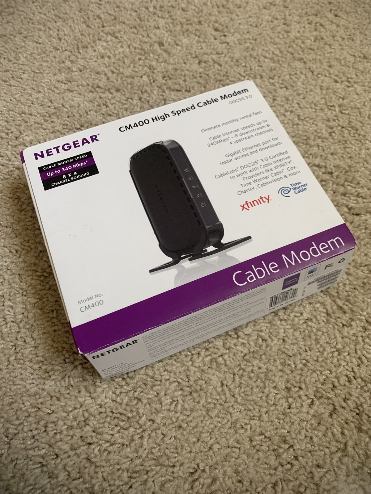 Netgear DOCSIS 30 (CM400-100NAS) 340 Mbps