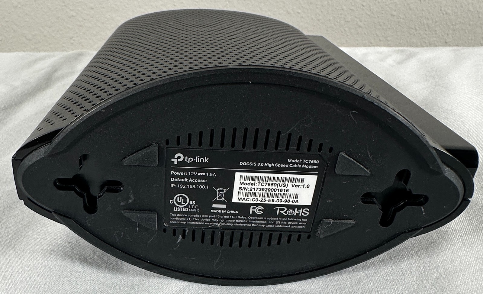 TP-Link TC7650 DOCSIS 3.0 High Speed Internet Broadband Cable Modem 24×8 Gigabit