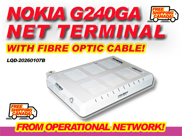 NOKIA G-240G-A Fibre Optical Network Terminal (“ONT”). FREE CANADA SHIPPING