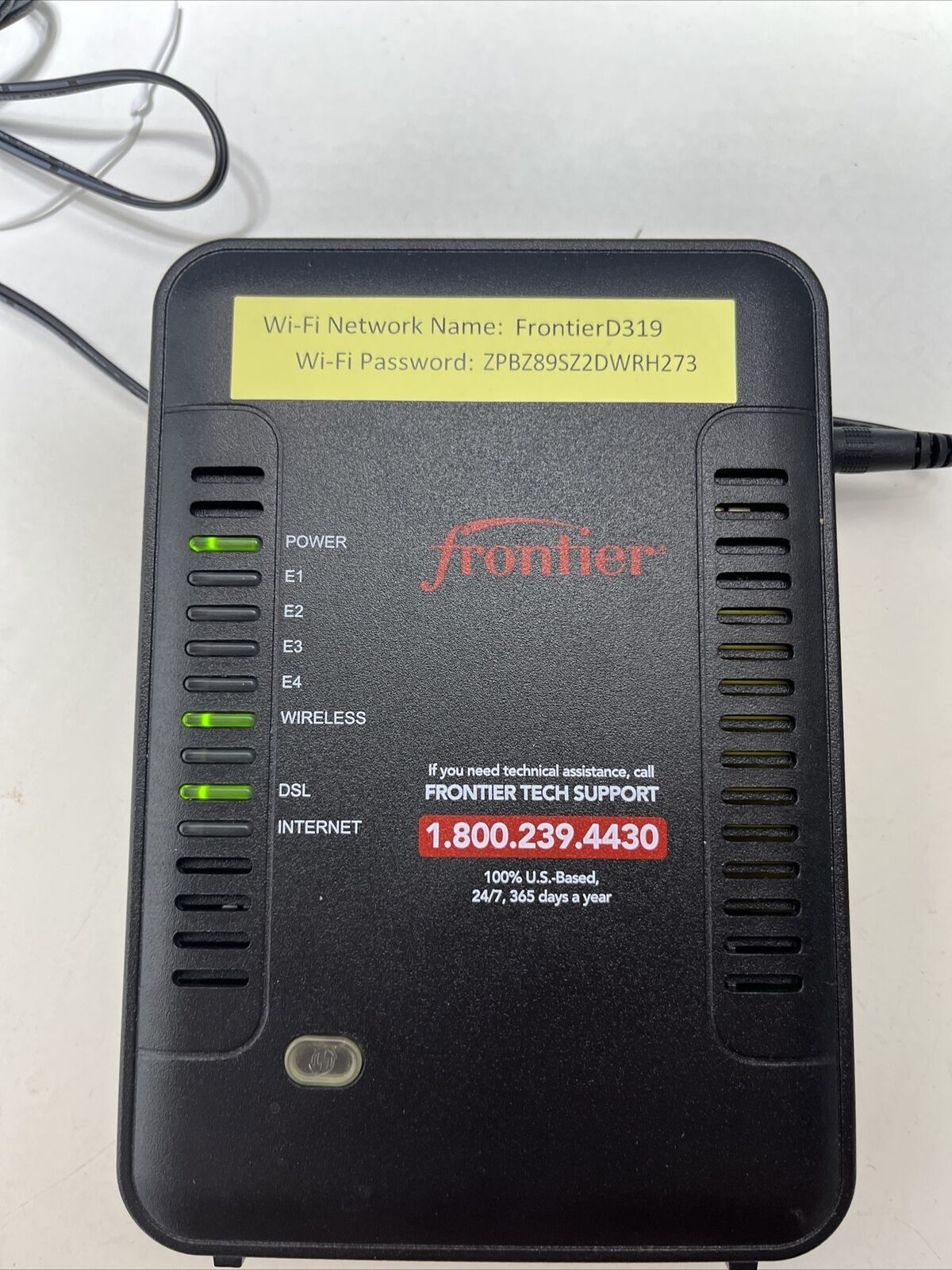 Netgear ADSL2+ Modem Router Powers On