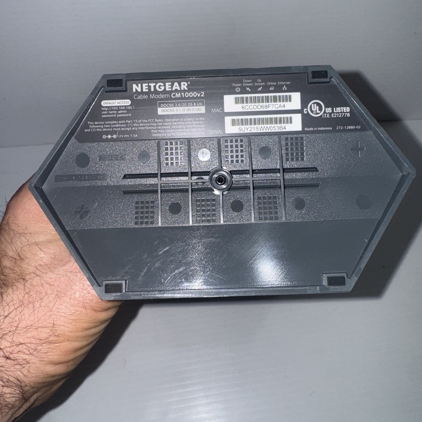 Netgear CM1000v2 Nighthawk DOCSIS 3.1 Cable Modem w/ Power Cord
