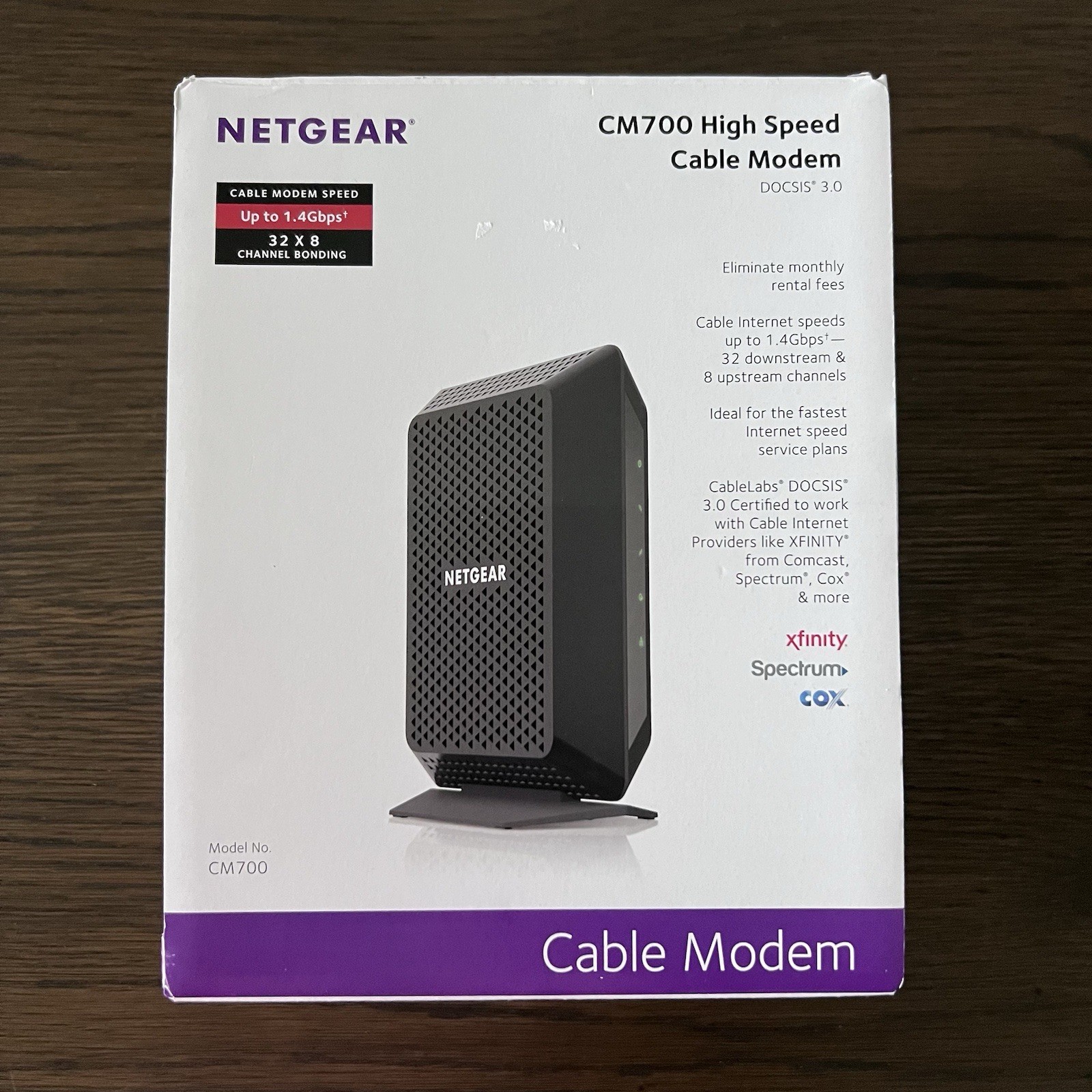 NETGEAR CM700-1AZNAS DOCSIS 3.0 Cable Modem 32×8 Channels NEW