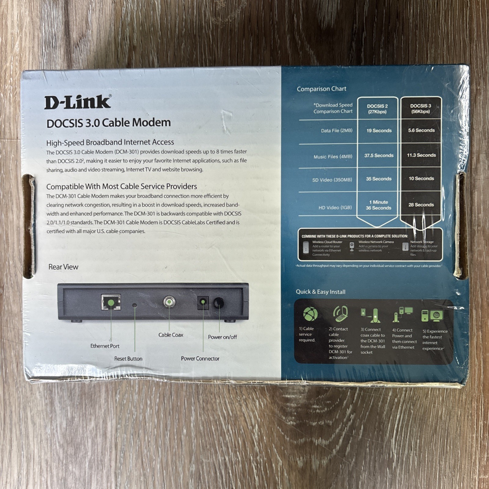 D-Link DOCSIS 3.0 Cable Modem DCM-301 Cox Comcast Time Warner And Others