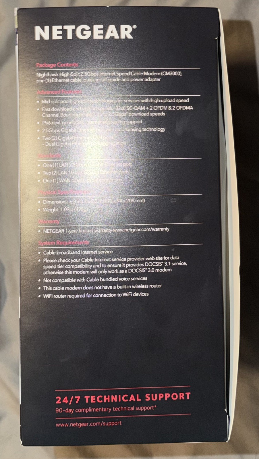 Netgear Nighthawk CM3000 High Speed Cable Modem