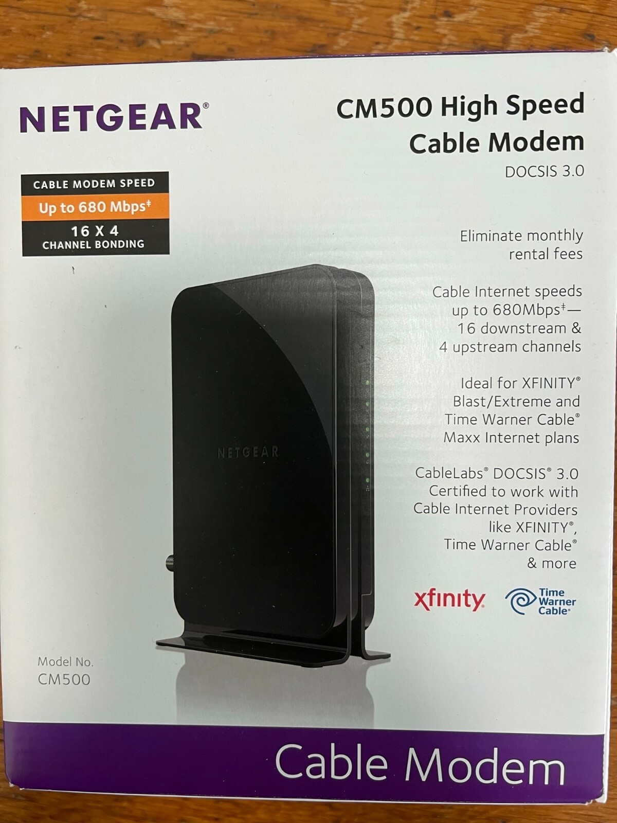 NETGEAR CM500 (CM500100NAS) 680 Mbps – Black Pre Owned (B35G)