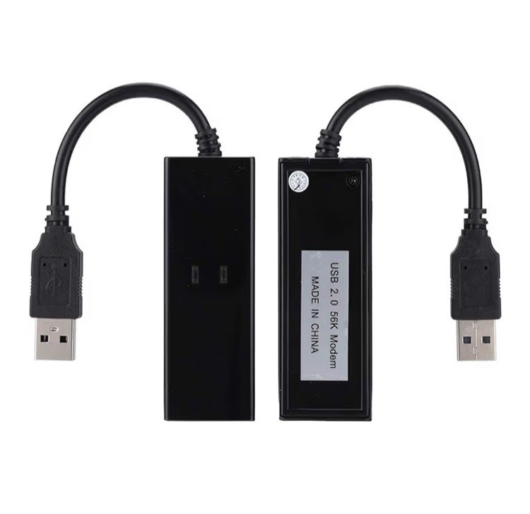 RJ11 Port USB 2.0 56K External Dial Up Voice Fax Data Modem Win 7/8/10 V.92/V.90