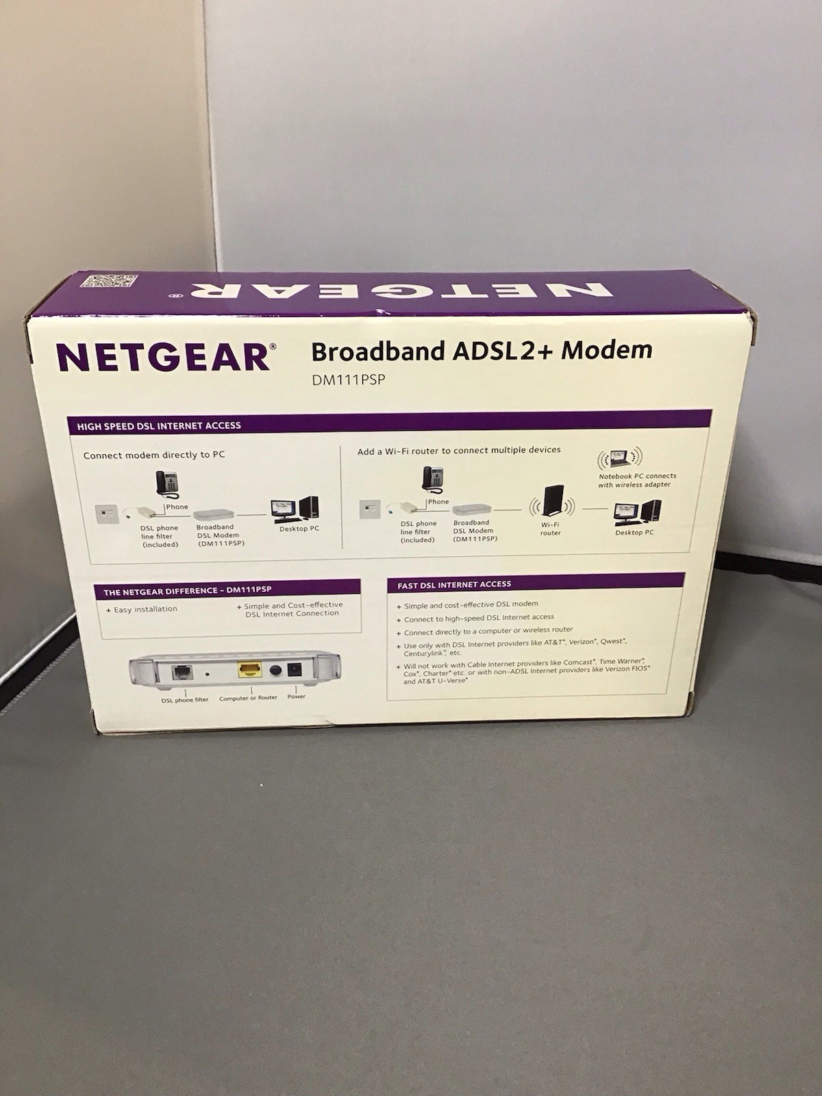 NETGEAR Broadband ADSL2+ Modem DM111PSP . DSL Modem.