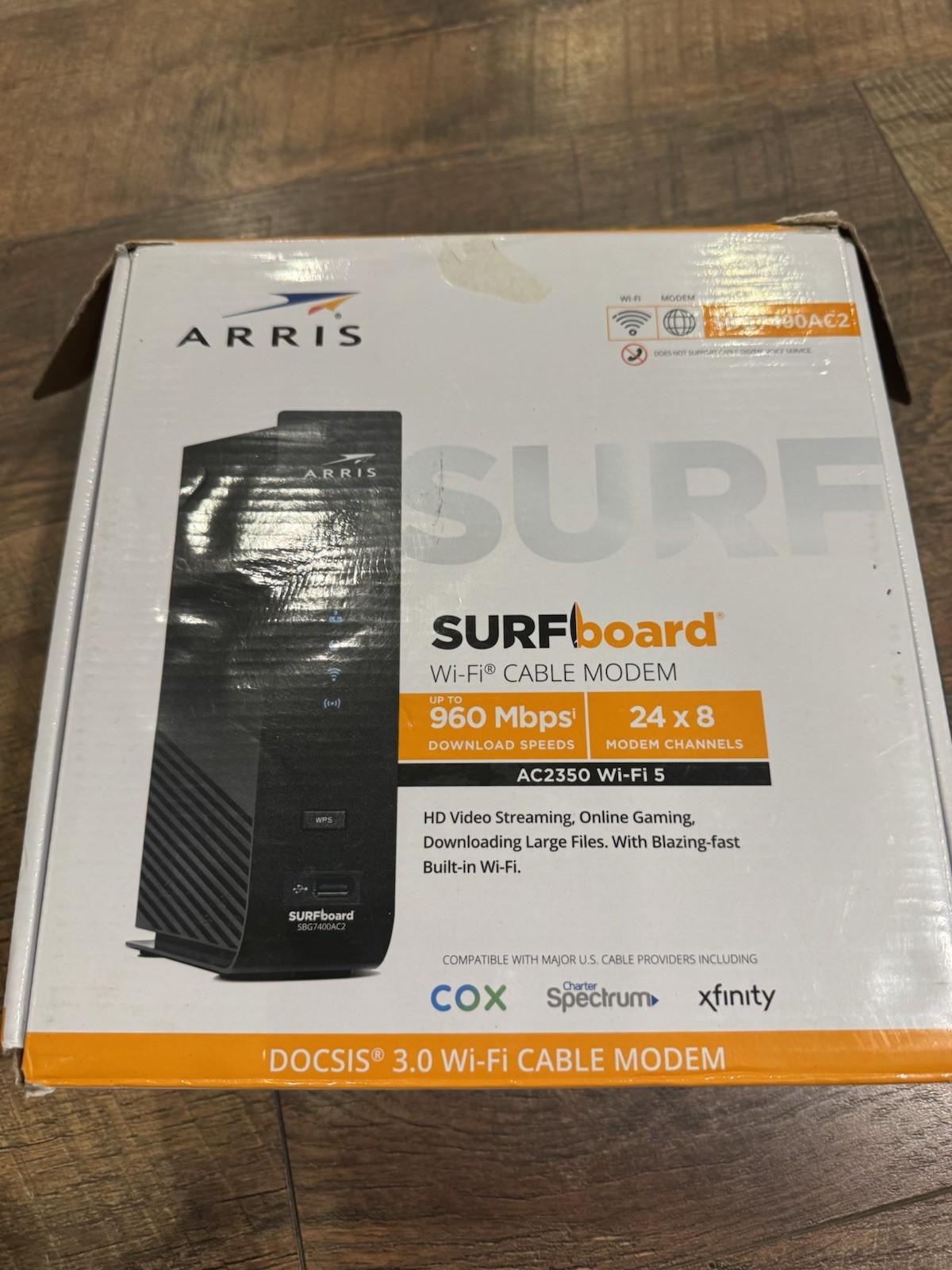ARRIS SURFboard SBG7400AC2 DOCSIS 3.0 Wi-Fi Cable Modem 960 Mbps 4 LAN Ports