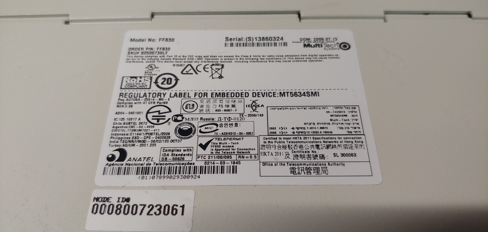 MultiTech Systems FaxFinder V.34 Fax Server FF830