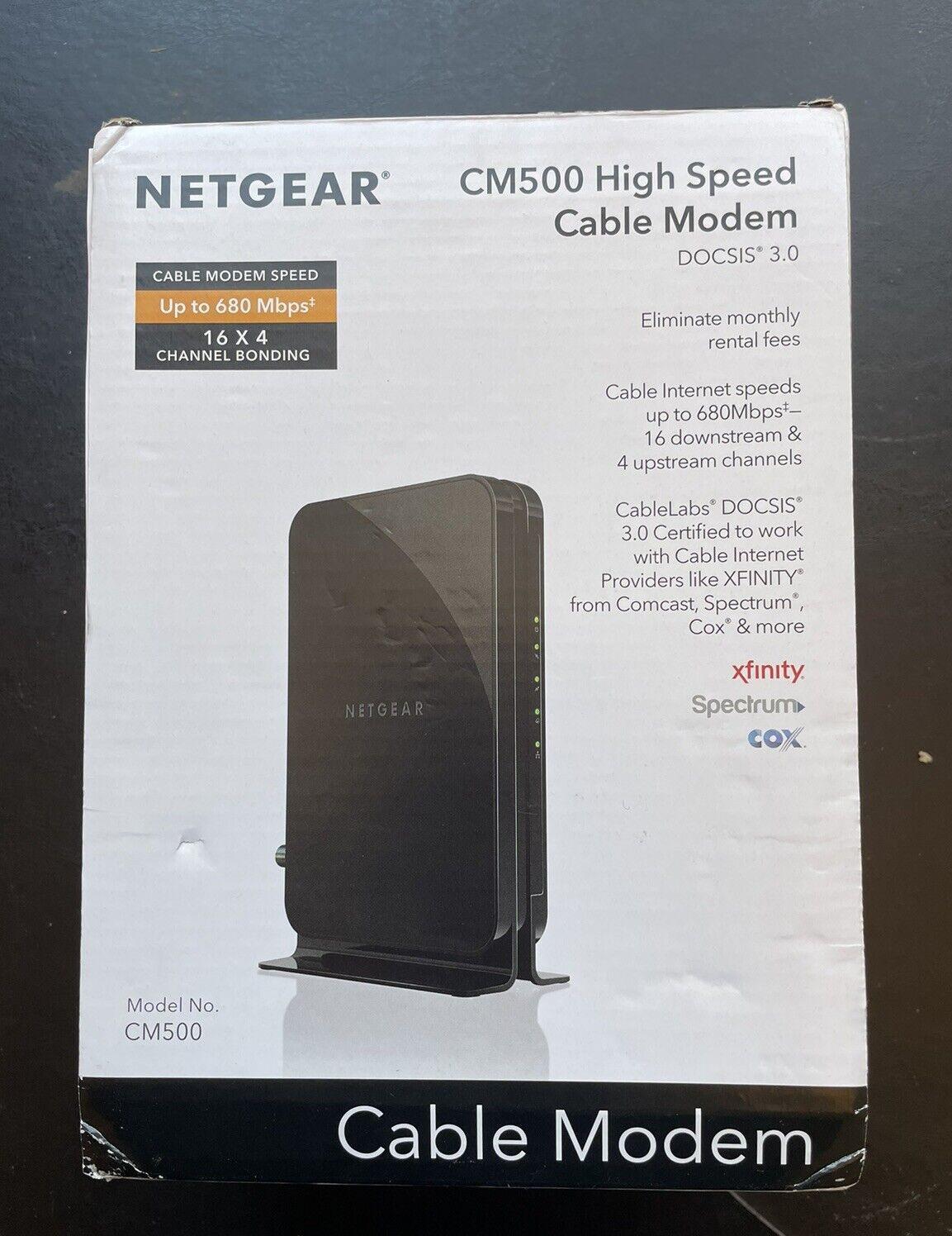 NETGEAR CM500 (CM500100NAS) 680 Mbps Cable Modem