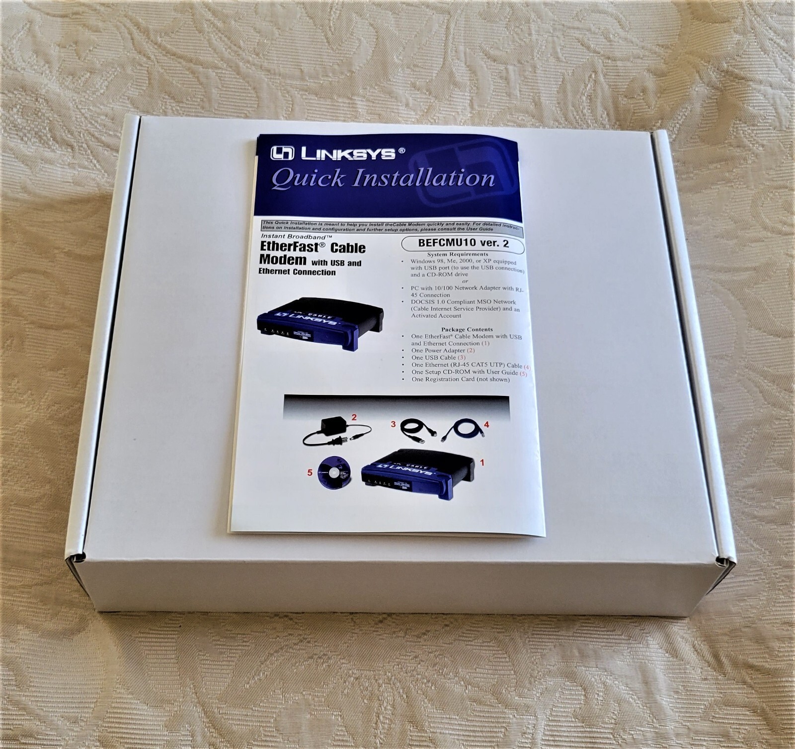 Linksys EtherFast Cable Modem with USB & Ethernet Connections (BEFCMU10 ver. 2)