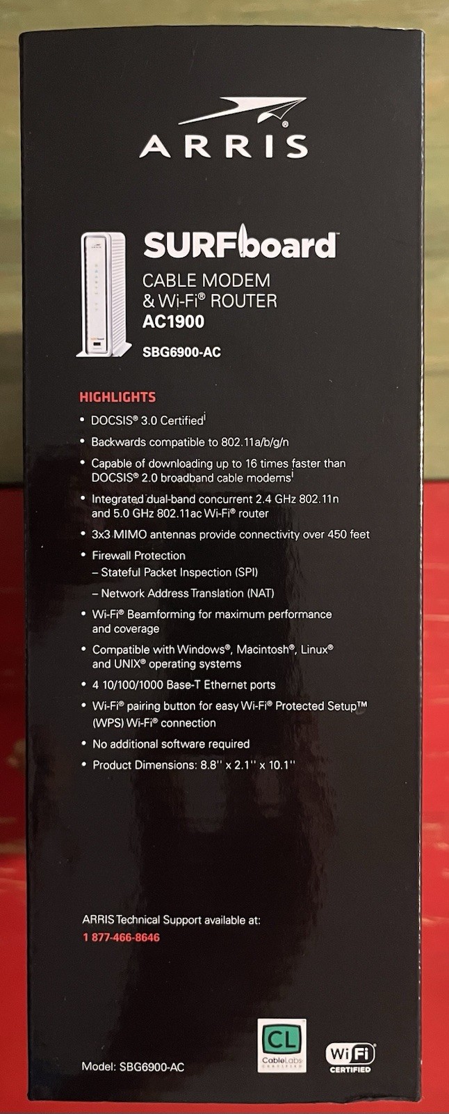 ARRIS SURFboard SBG6900 Cable Modem/ Wi-Fi Router Combo-Perfect!–Complete in Box