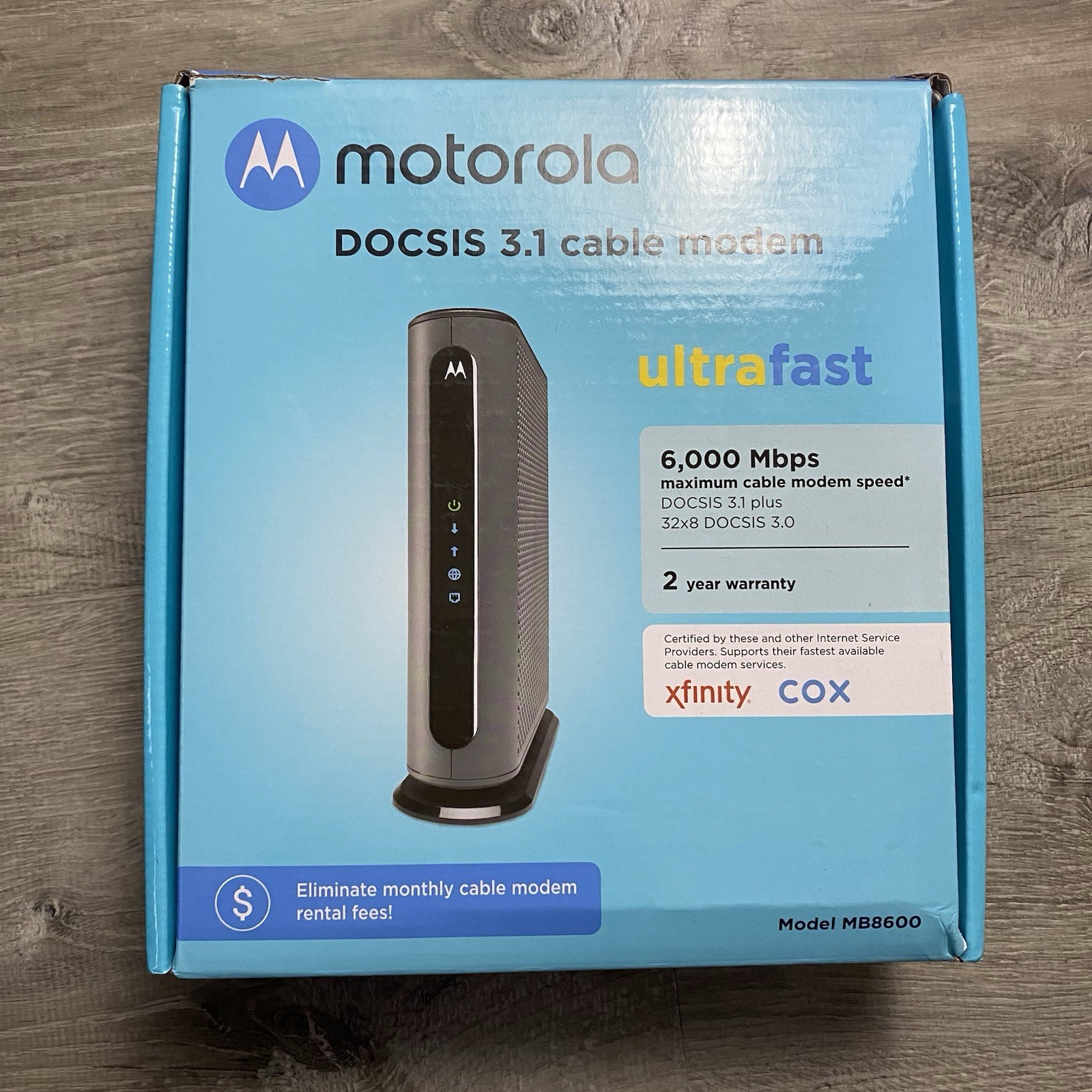 Motorola DOCSIS 3.1 Ultra Fast Cable Modem Model: MB8600 🔥🔥🔥