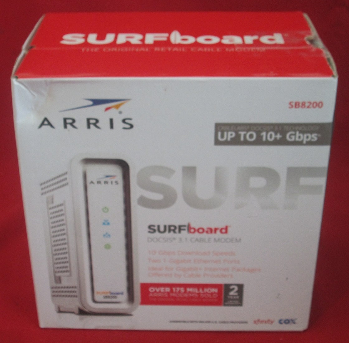 New in Sealed Box ARRIS SURFboard – SB8200 – DOCSIS 3.1 10 Gbps – Cable Modem
