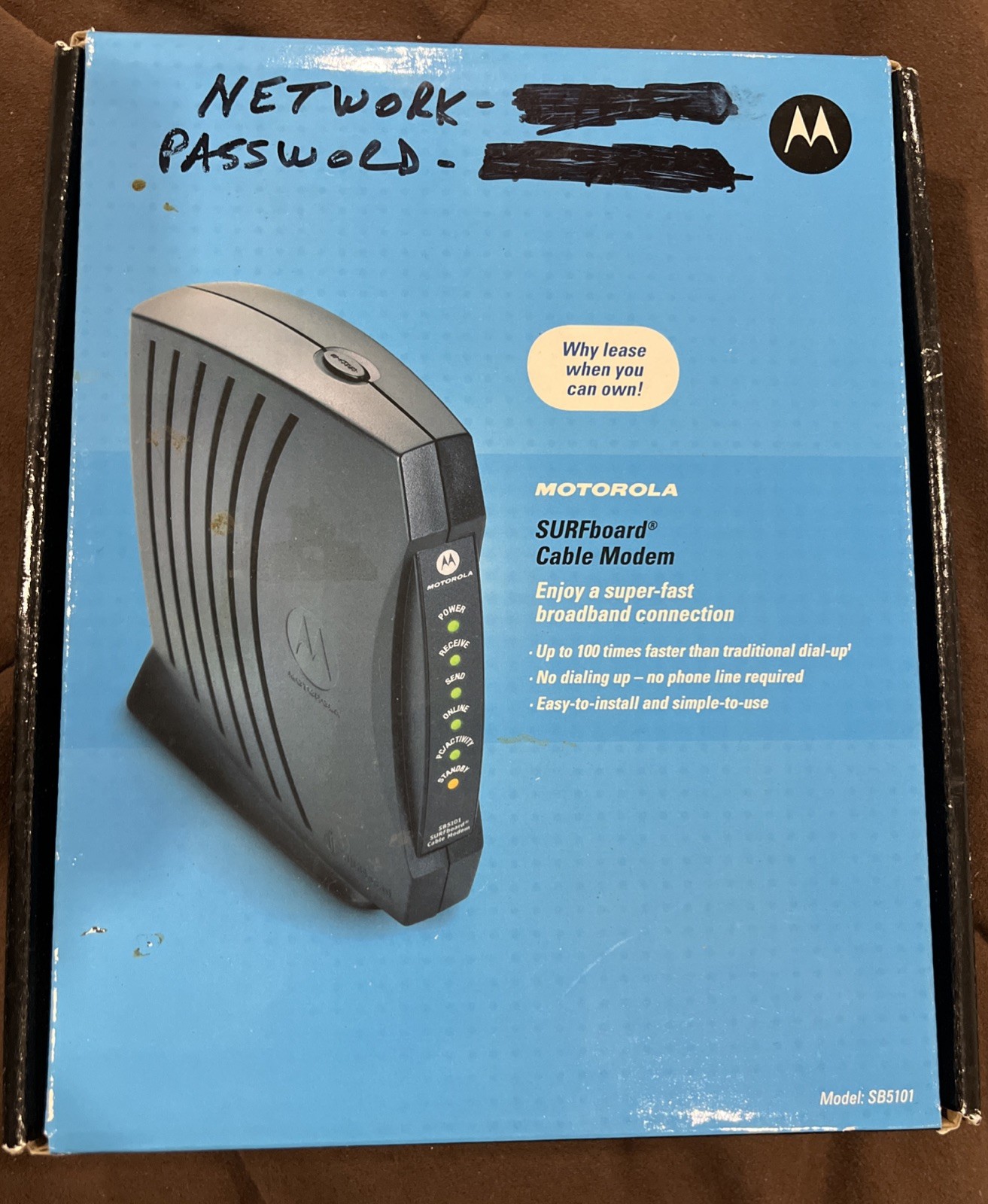 Motorola SURFboard SB5101U (567005-005-00) 38.91 Mbps Cable Modem.