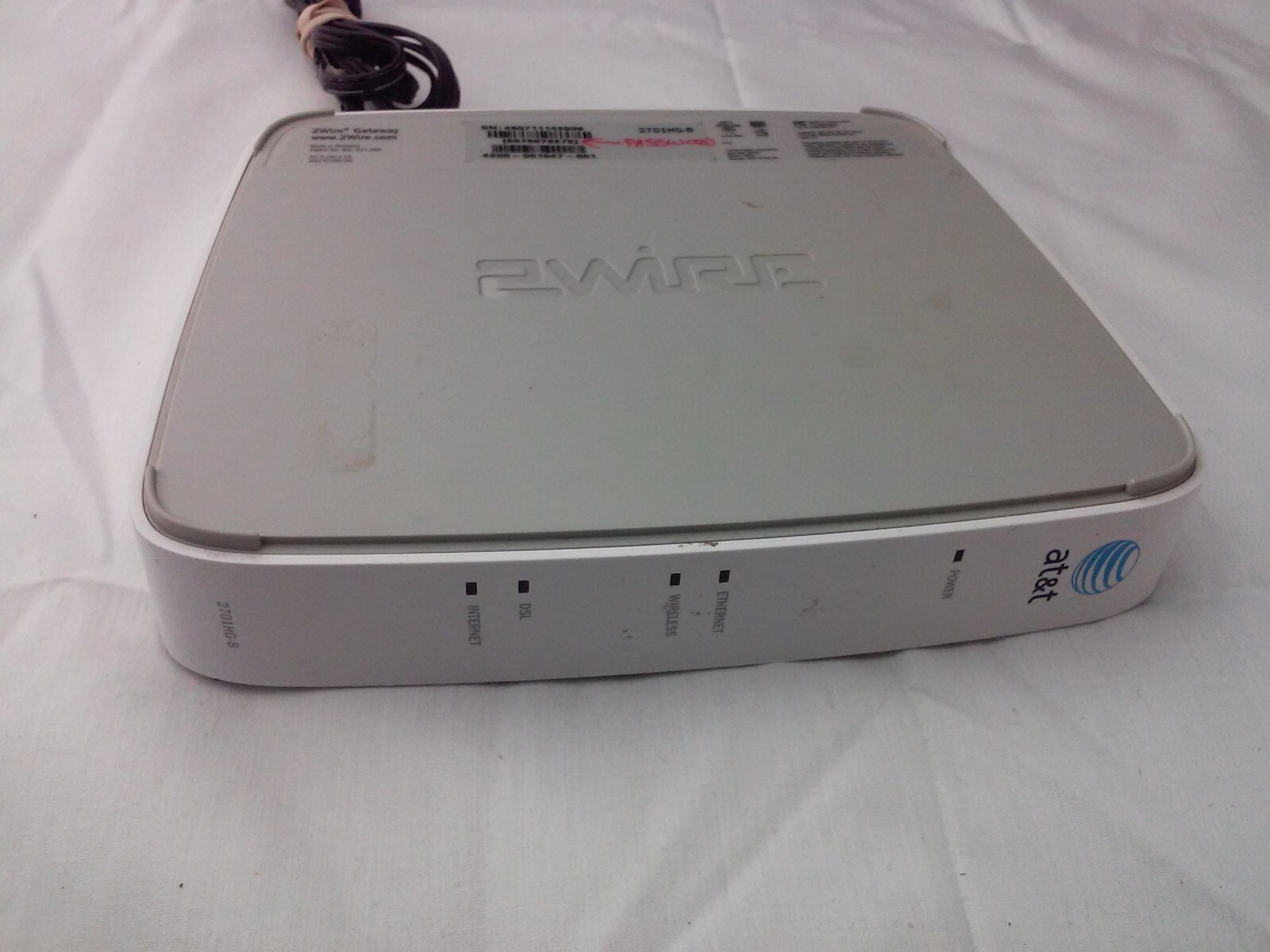 AT&T 2Wire 2701HG-B High Speed Internet DSL Wireless G Gateway Modem Router