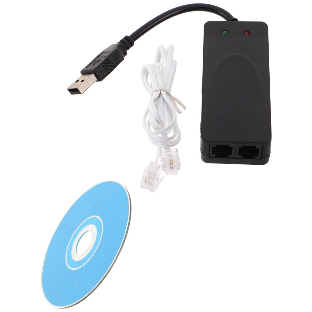 Dual Port 1 USB Modem for Home Use Black ABS Durable Fax and Data Transmission