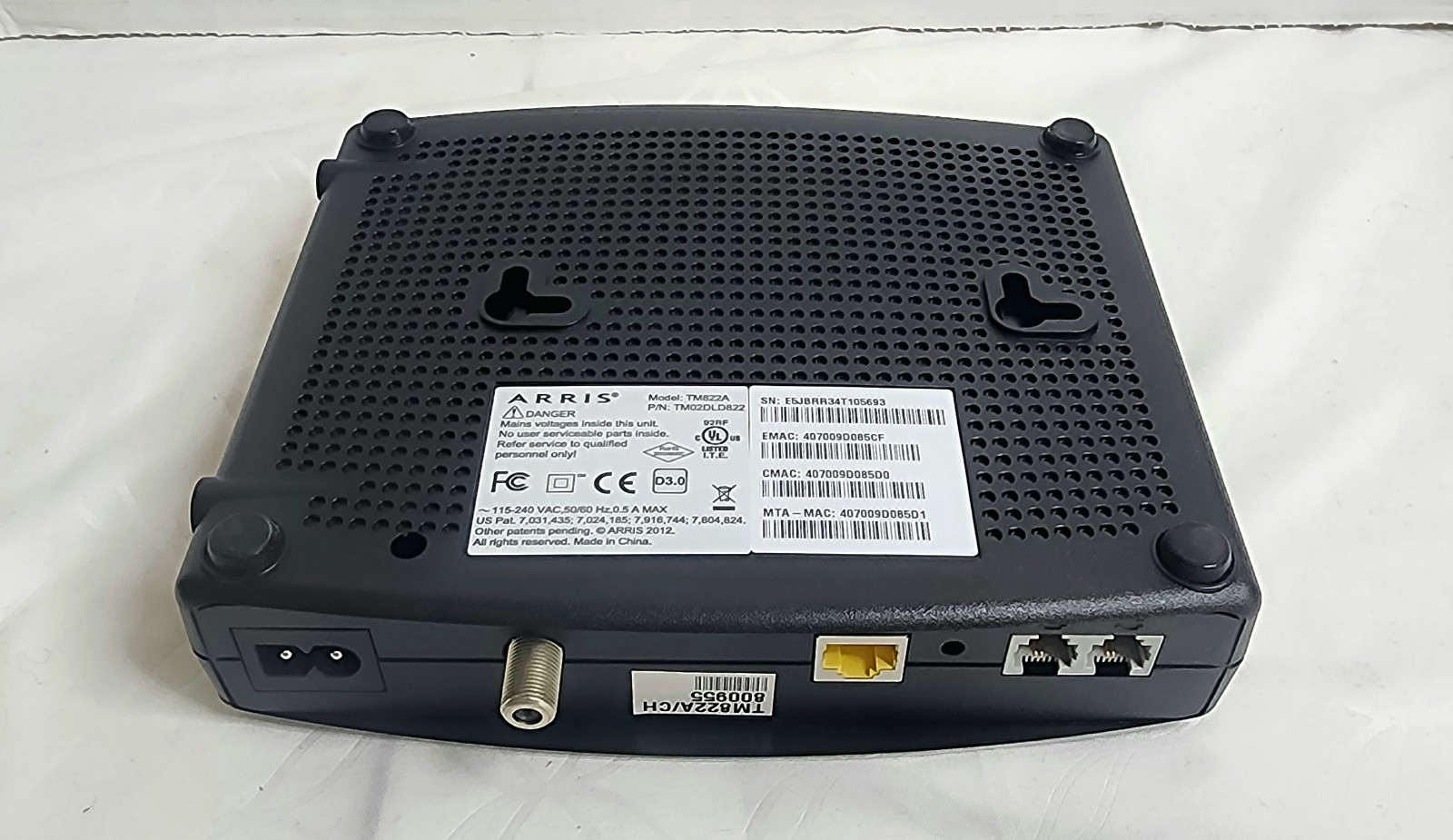 Arris Cable Modem Model TM822A