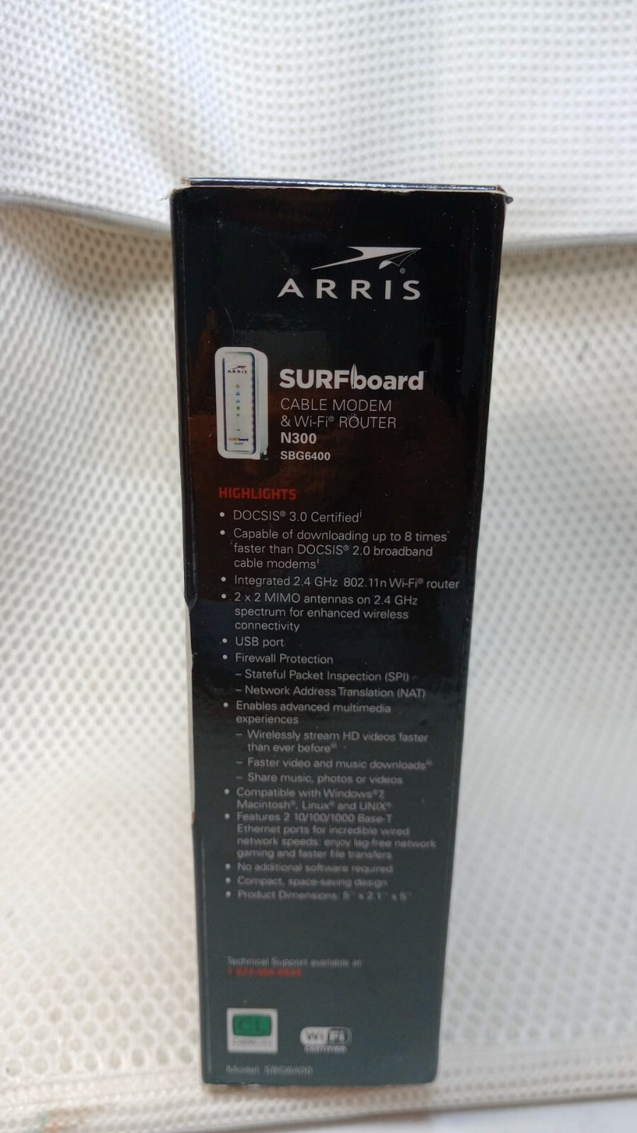 Motorola Arris SURFboard Modem & Wi-Fi Router N300 SBG6400