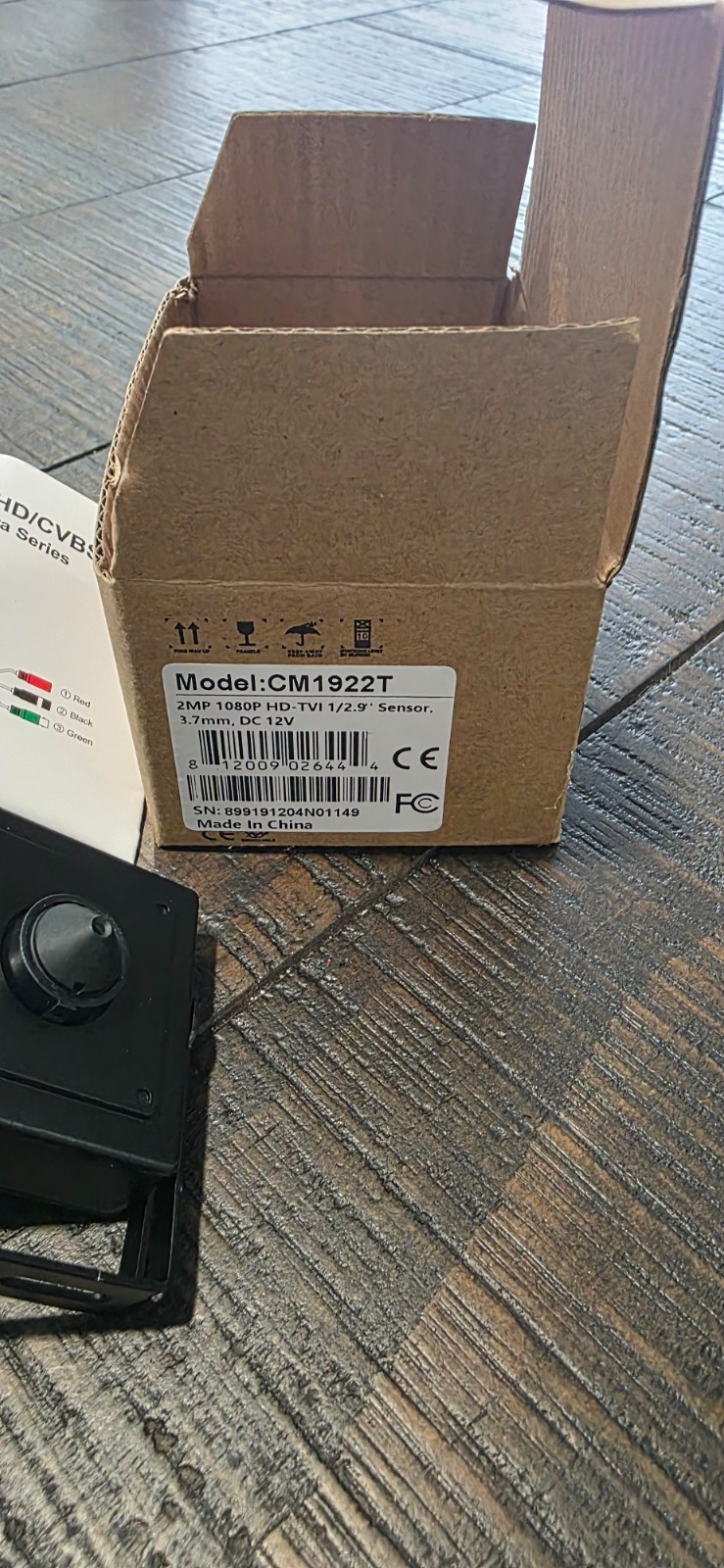 LTS 2MP 1080P HD-TVI 1/2.9” Sensor 3.7mm, DC 12V, CM1922T