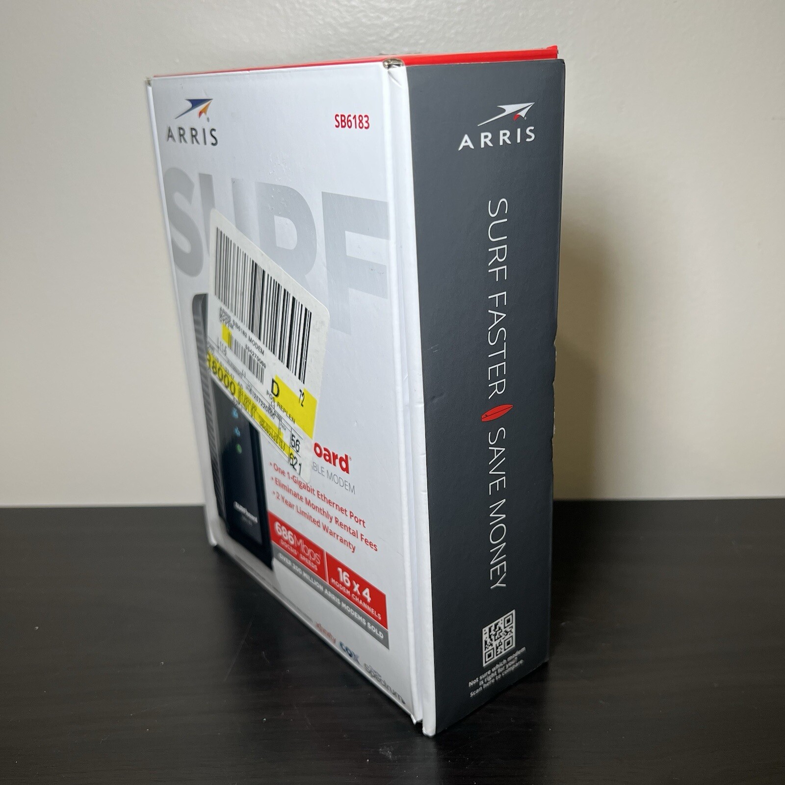 ARRIS SURFboard 16×4 DOCSIS 3.0 Cable Modem SB6183 Black