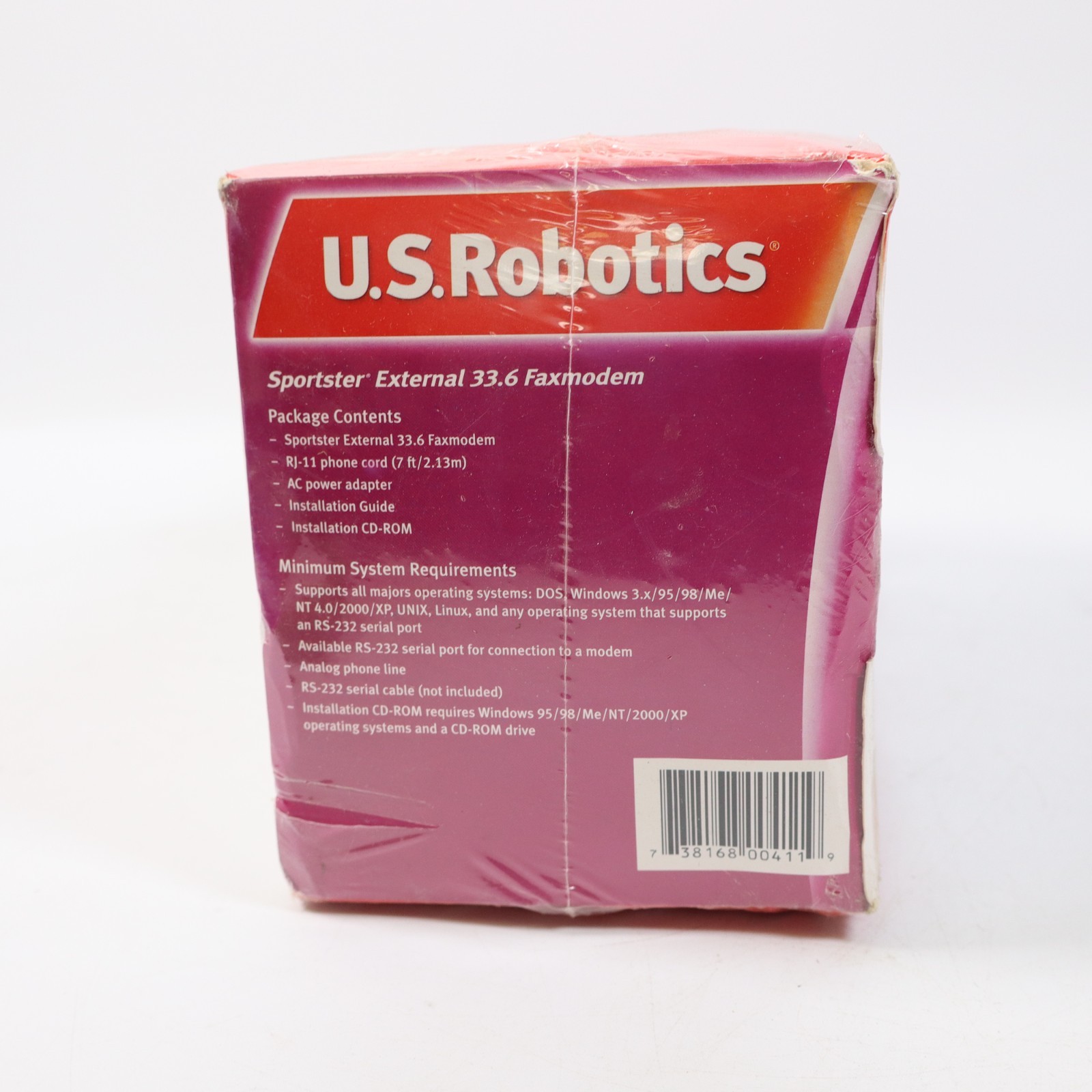 US Robotics Sportster 33.6 Fax Modem Model 0839 Vintage SEALED OLD STOCK