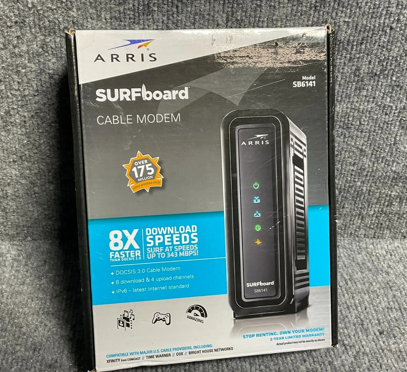 Motorola ARRIS SURFboard SB6141 Cable Modem DOCSIS 3.0 400 Series Used