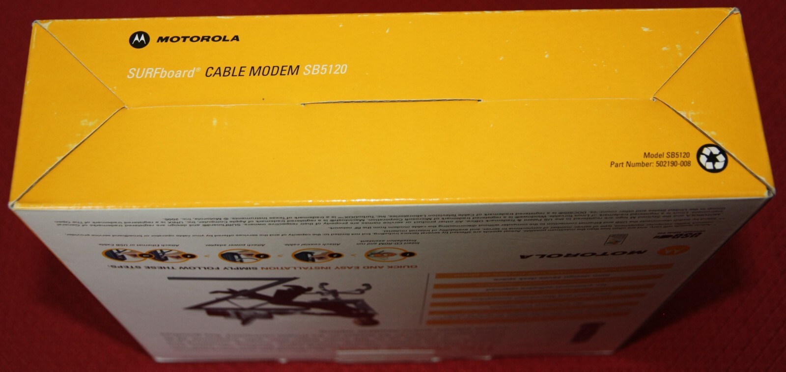 Motorola SURFboard SB5120 Cable Modem 505808-007-00 USB CIB – Bad Ethernet port