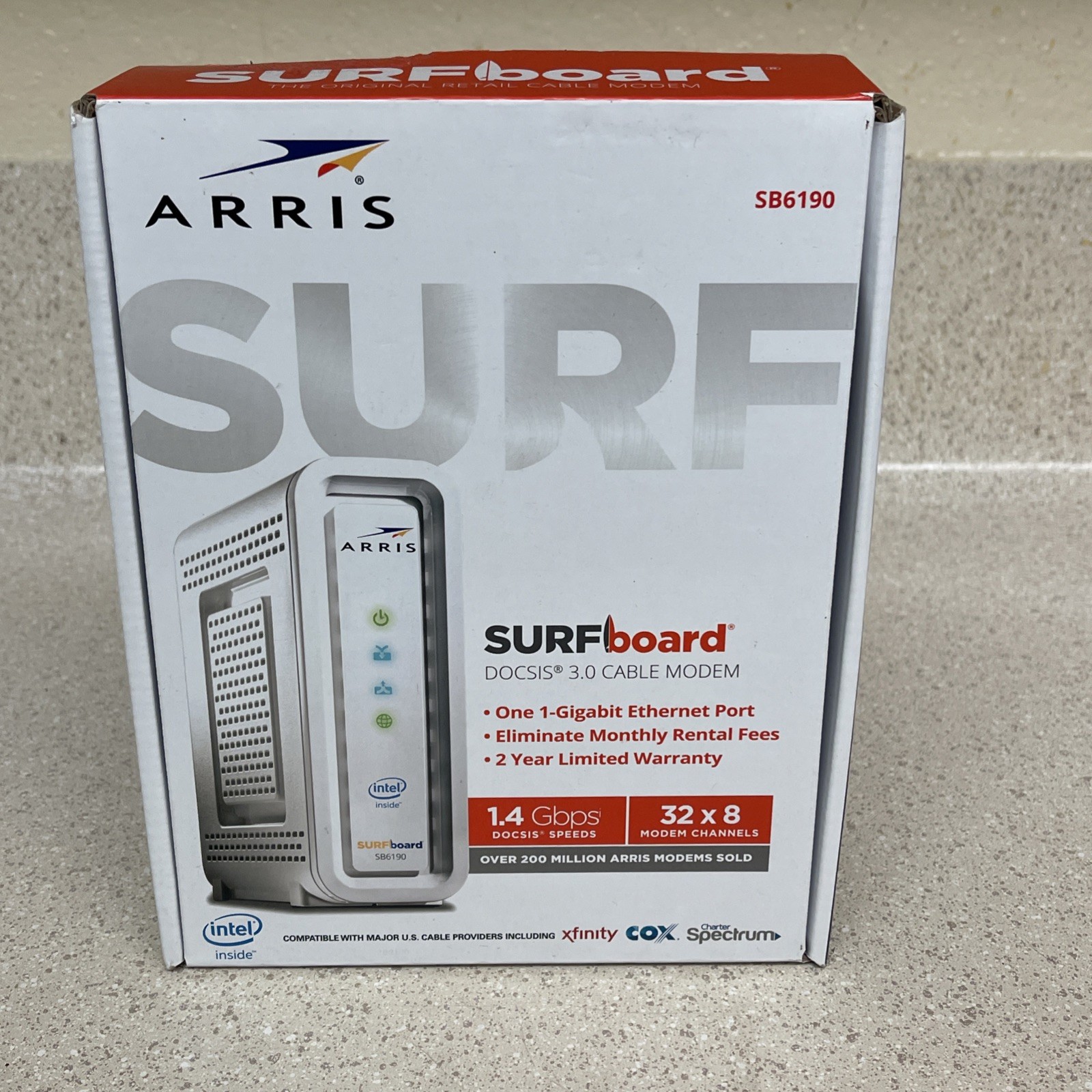 ARRIS SURFboard SB6190 DOCSIS 3.0 32 x 8 Gigabit Cable Modem White