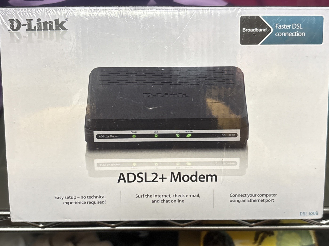 D-Link ADSL2+ Ethernet Modem-DSL-520B Broadband