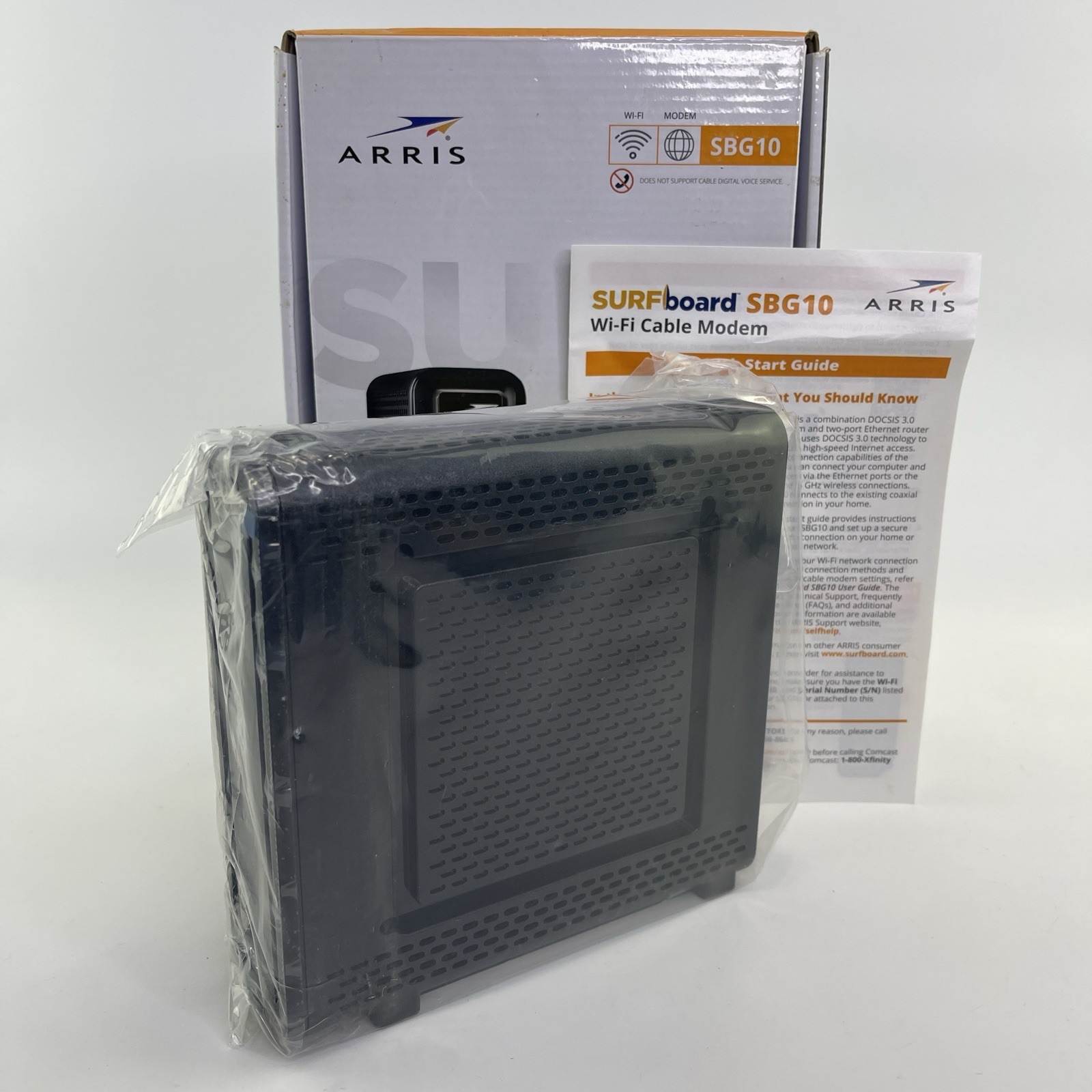 ARRIS SBG10 SURFboard AC1600 Dual-Band Cable Modem Router – Black READ