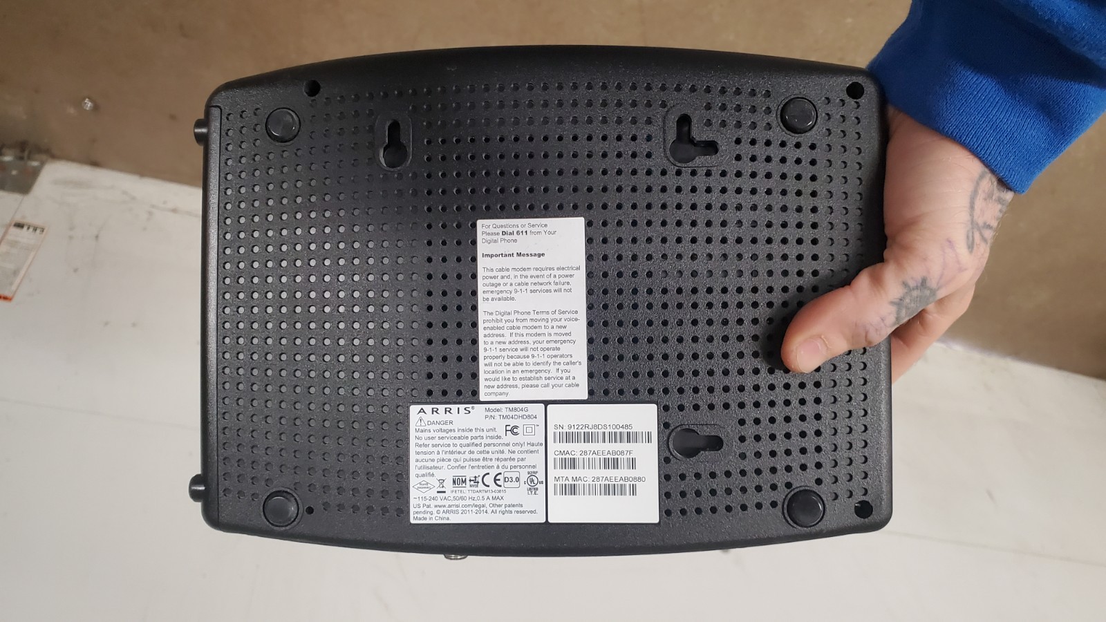 Arris Touchstone TM804G/TW-12 Modem