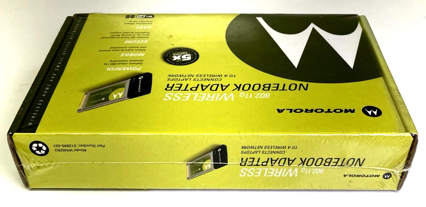 Motorola 802.11G Wireless Notebook Adapter, WN825G New, Sealed, Free Shipping
