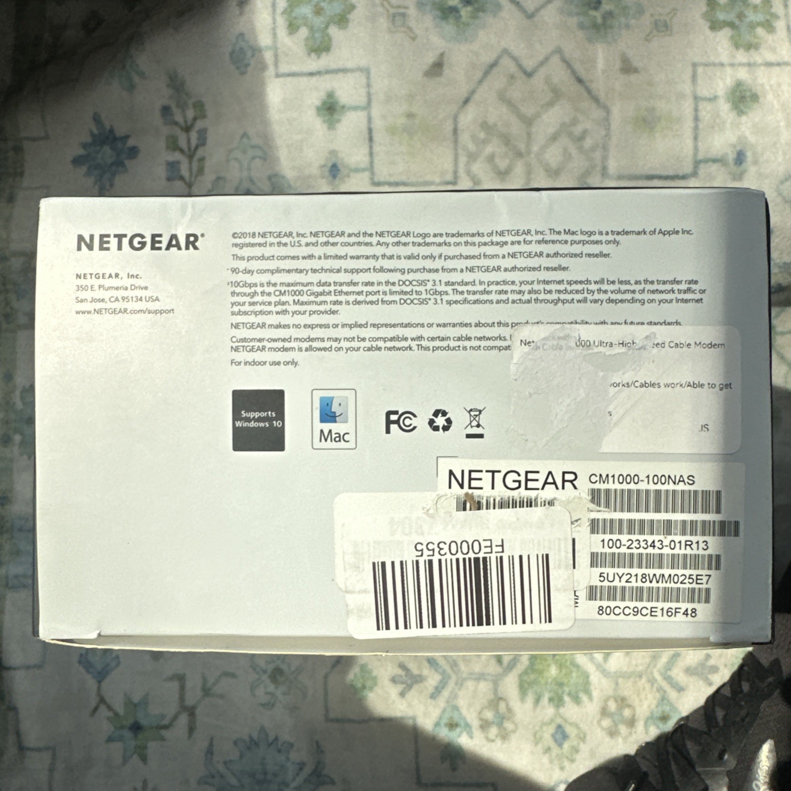 New NETGEAR CM1000-100NAS Cable Modem