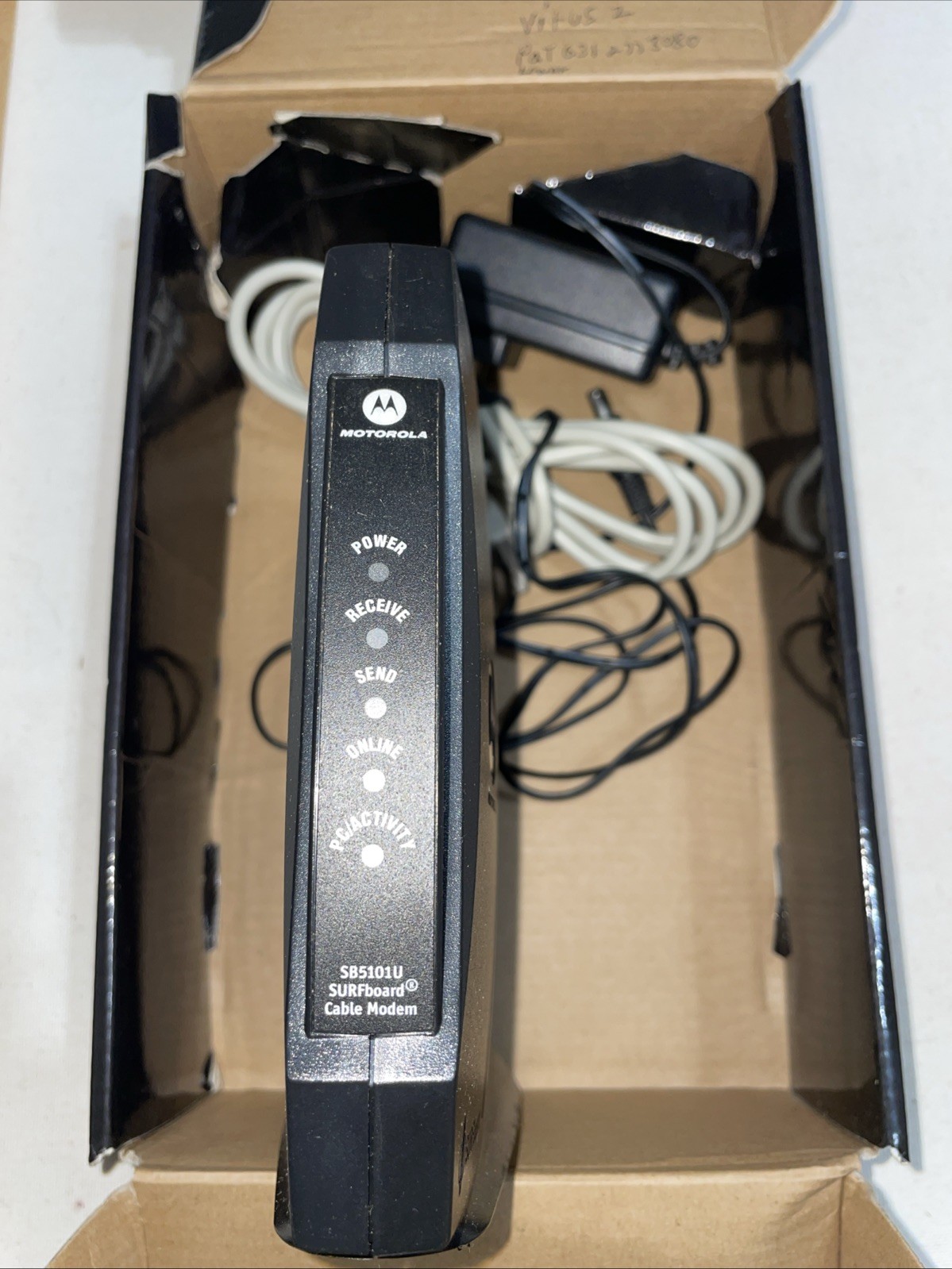 Motorola SB5101U Surfboard Cable Modem with Power Supply Preowned Tested Working