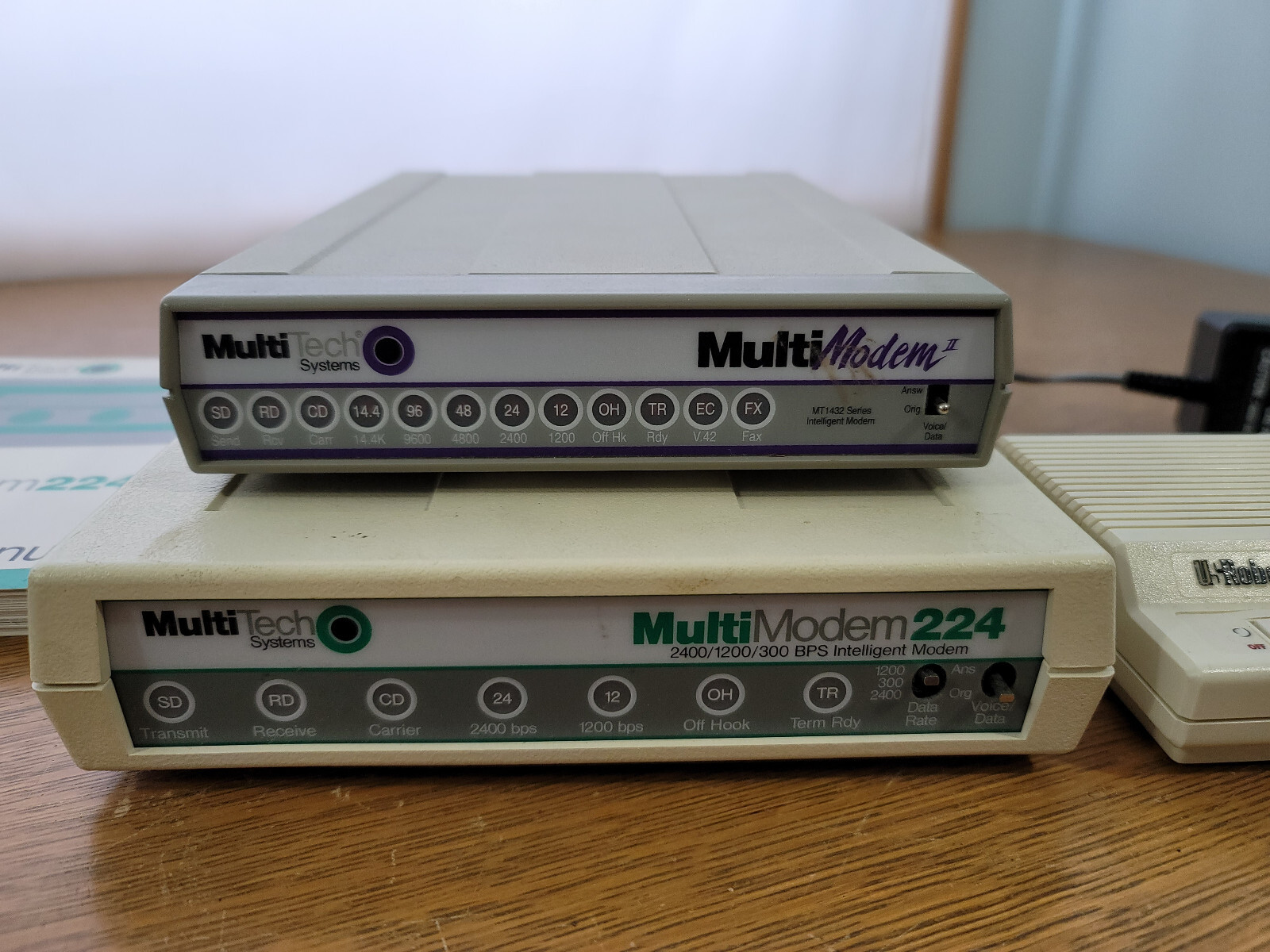 Lot of 3 Vintage 56K Data Fax Modems MultiTech System US Robotics