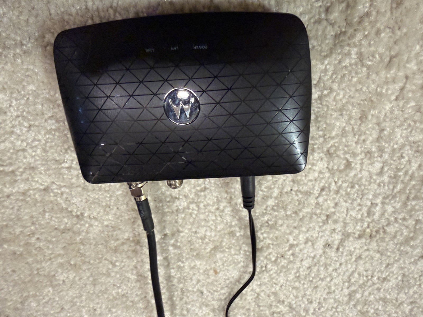 Motorola Black Cable Modem w/ Power Adapter, 1 LAN, RJ-45 Ethernet, Coax