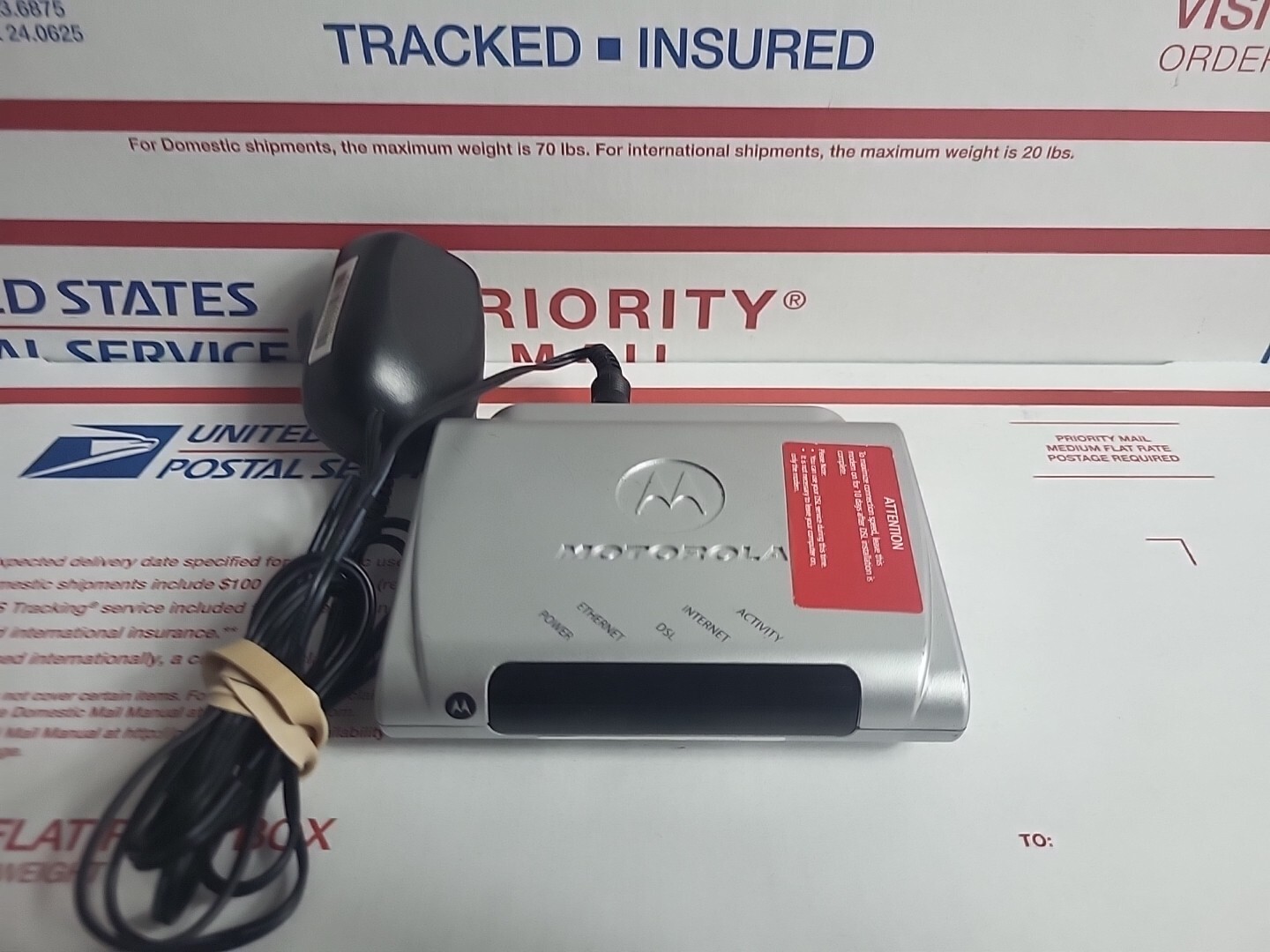 Motorola MSTATEA DSL modem With Power Supply