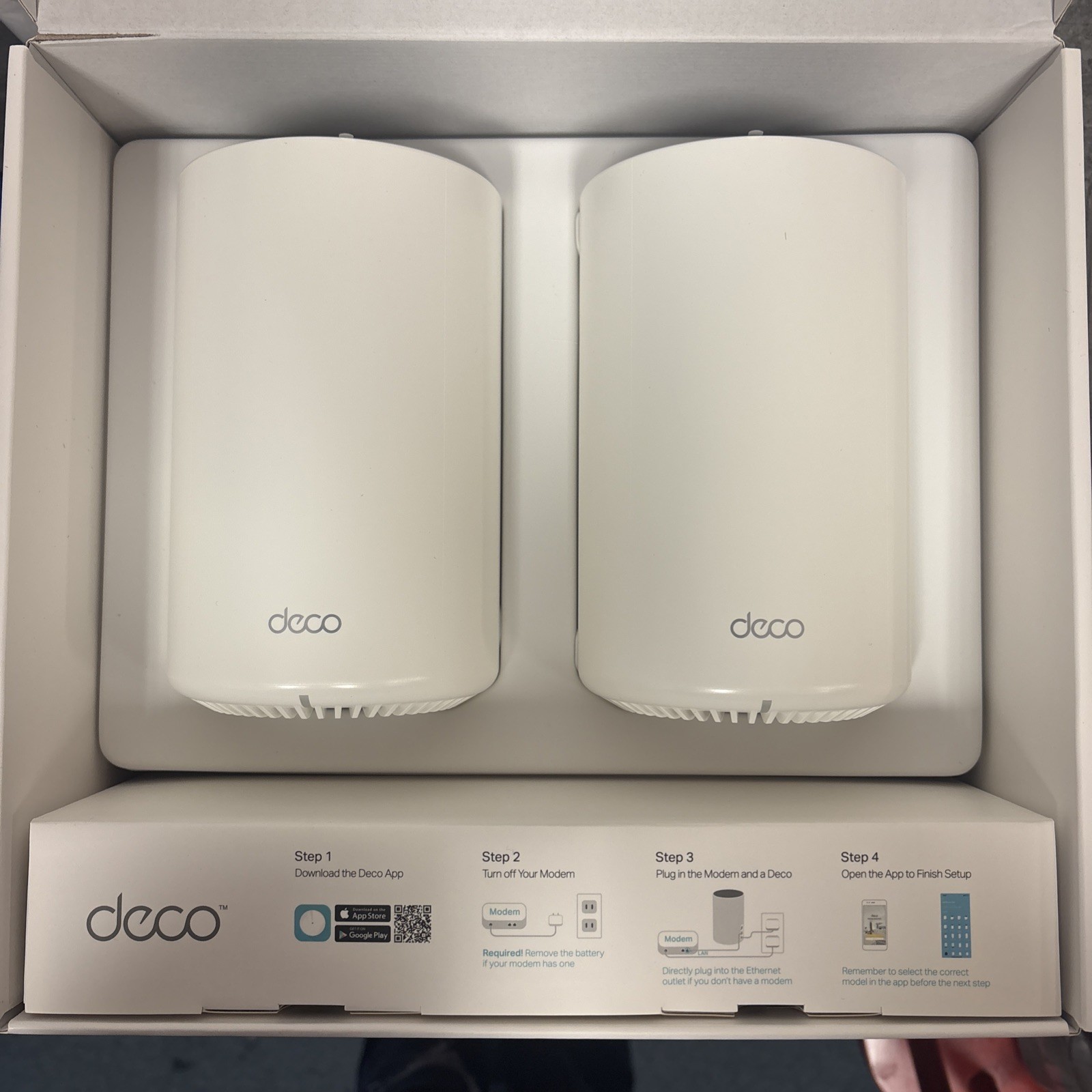 2 TP-Link Deco X68 Tri Band WiFi 6 DECO X68 AX3600 Whole Home Mesh WiFi System