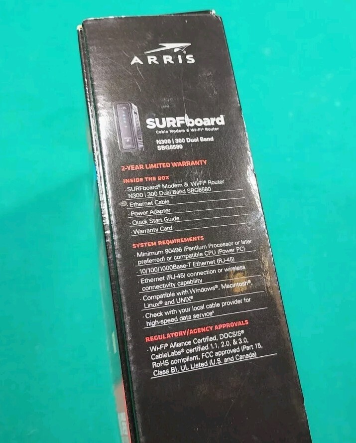 Motorola Arris SURFboard SBG6580 N300 Dual Band Wifi Router
