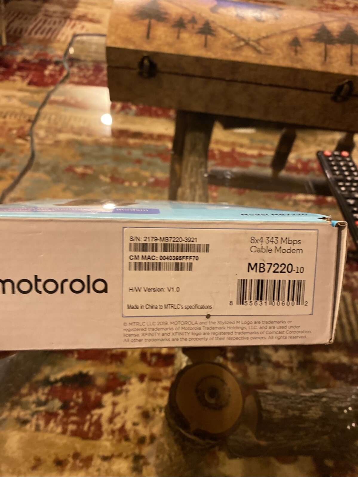Motorola 8×4 CABLE MODEM Model MB7220 New