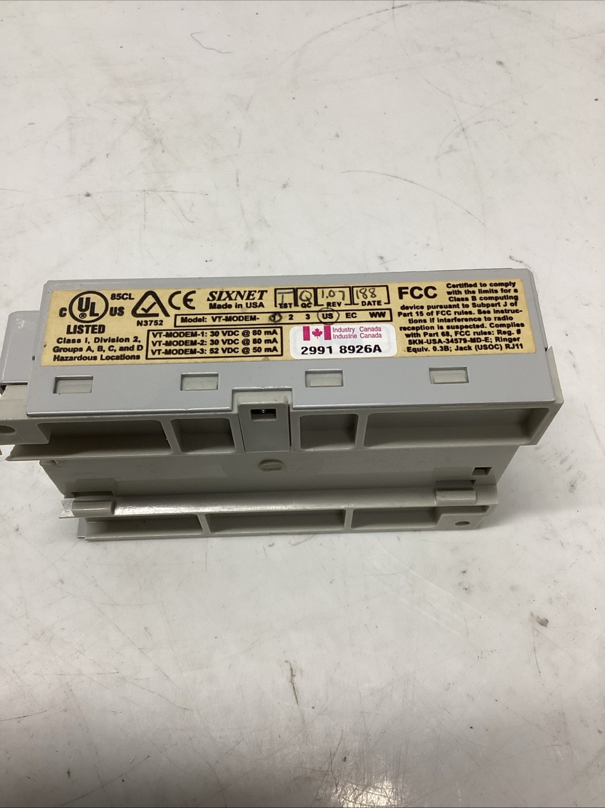 SIXNET VT-MODEM INDUSTRIAL MODEM. U-749