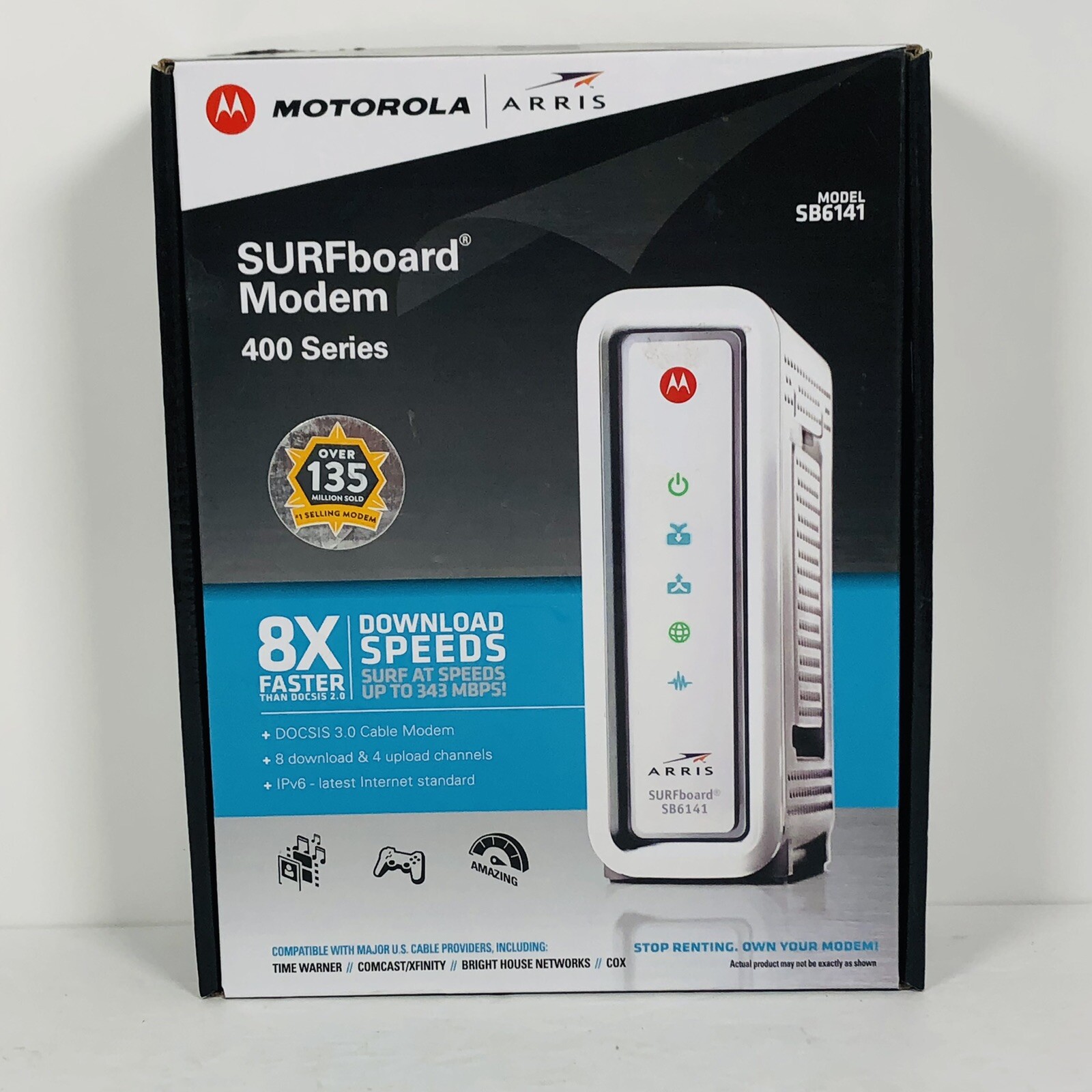 NEW SEALED – MOTOROLA ARRIS SURFBOARD MODEM 400 SERIES MODEL SB6141