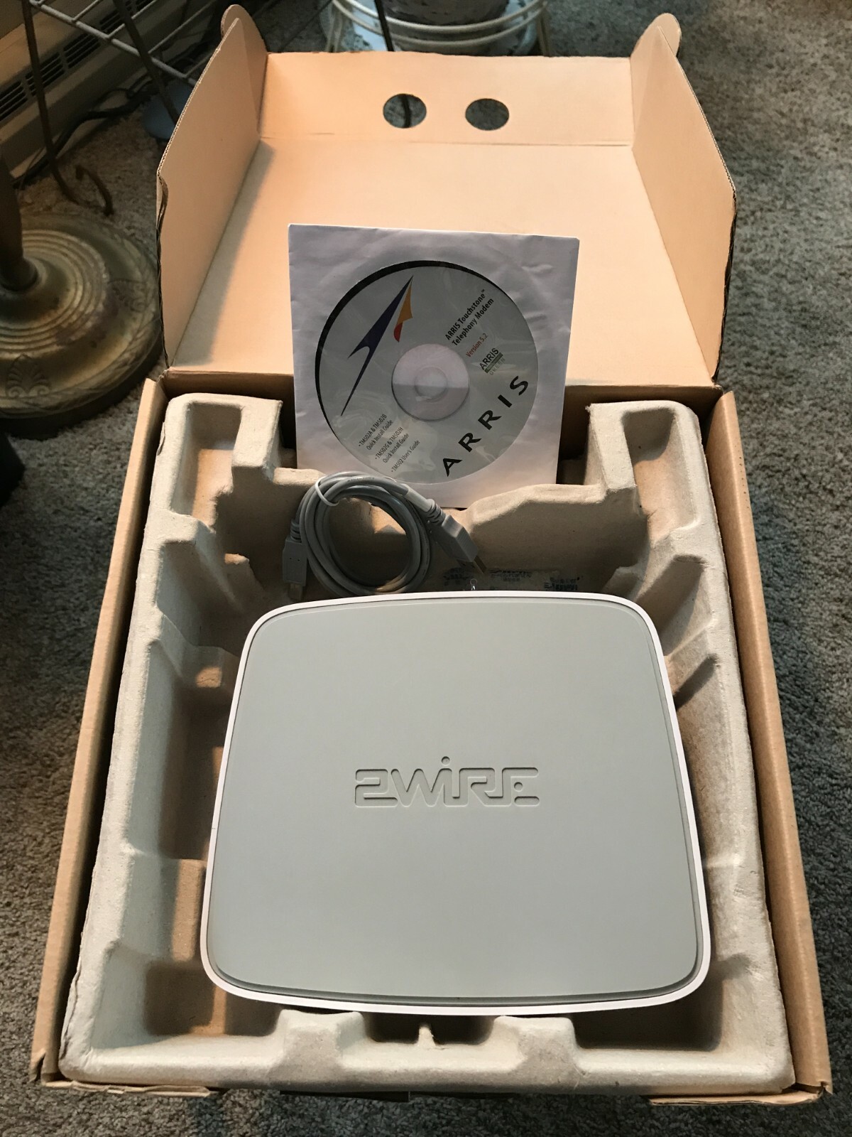 ARRIS TM502G/CT Touchstone Telephony 2.0 Cable Modem W/ Adapter NIB