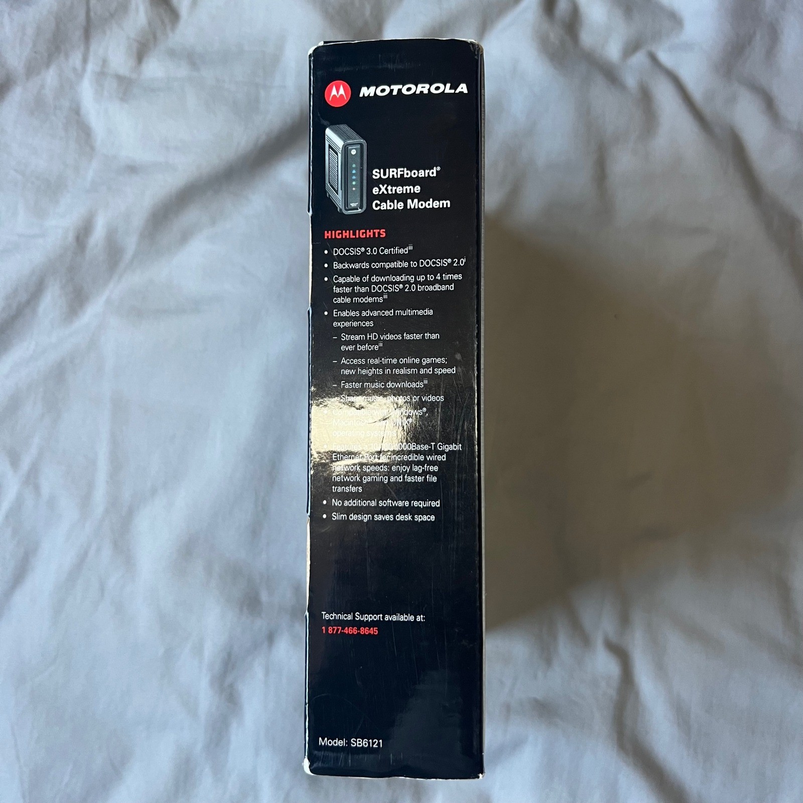 Motorola SURFboard Extreme Cable Modem DOCSIS 30 SB6121 Black Open Box
