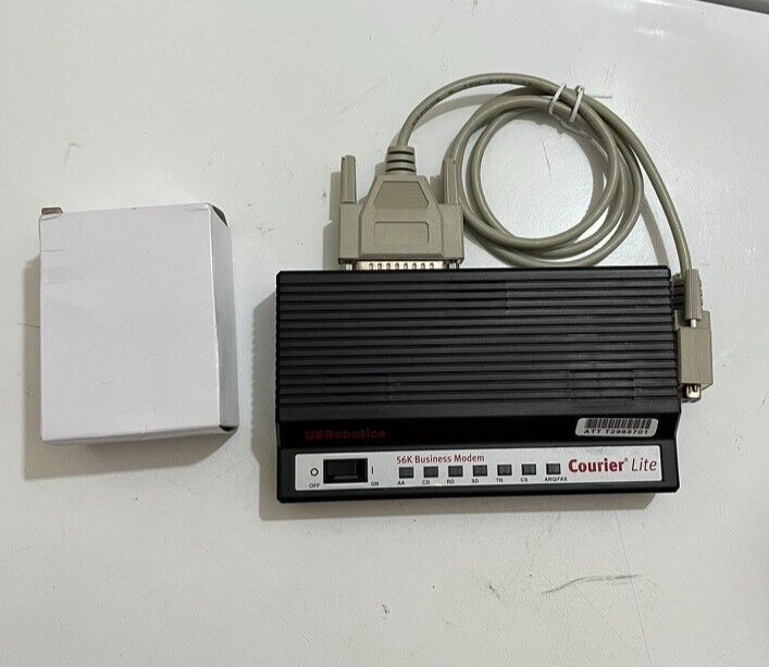 US ROBOTICS 56K Business Modem Courier Lite W/ Power Supply /Cable