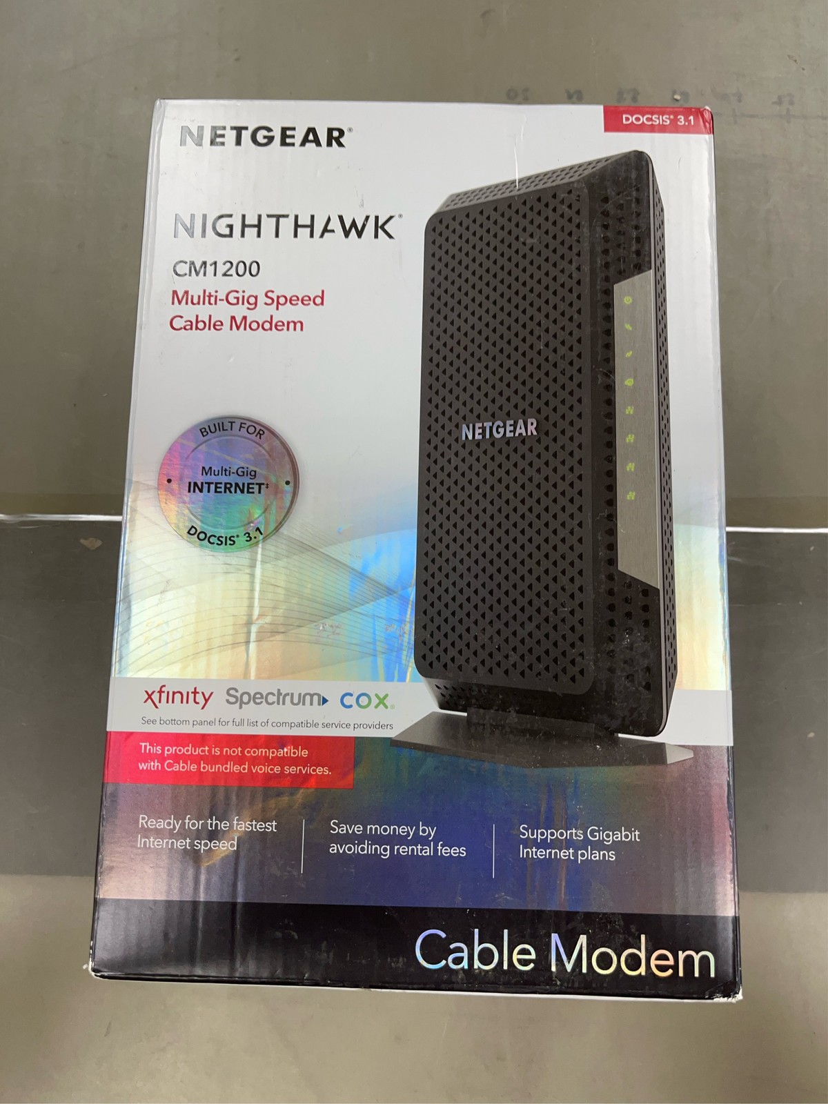 Netgear Nighthawk Multi-Gig Mesh Compatible Cable Modem – (CM1200) 1