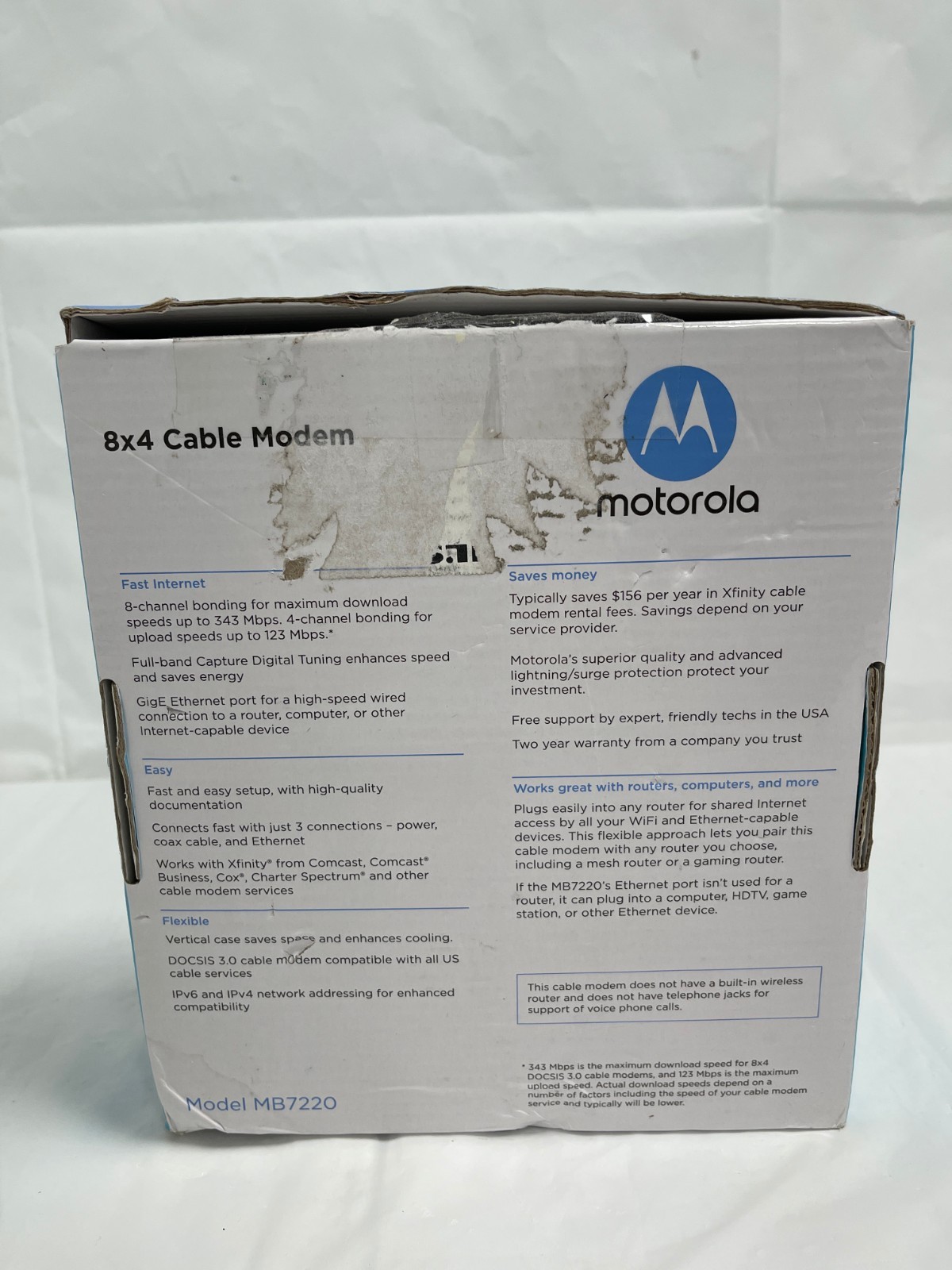 Motorola MB7220 8×4 DOCSIS 3.0 Cable Modem