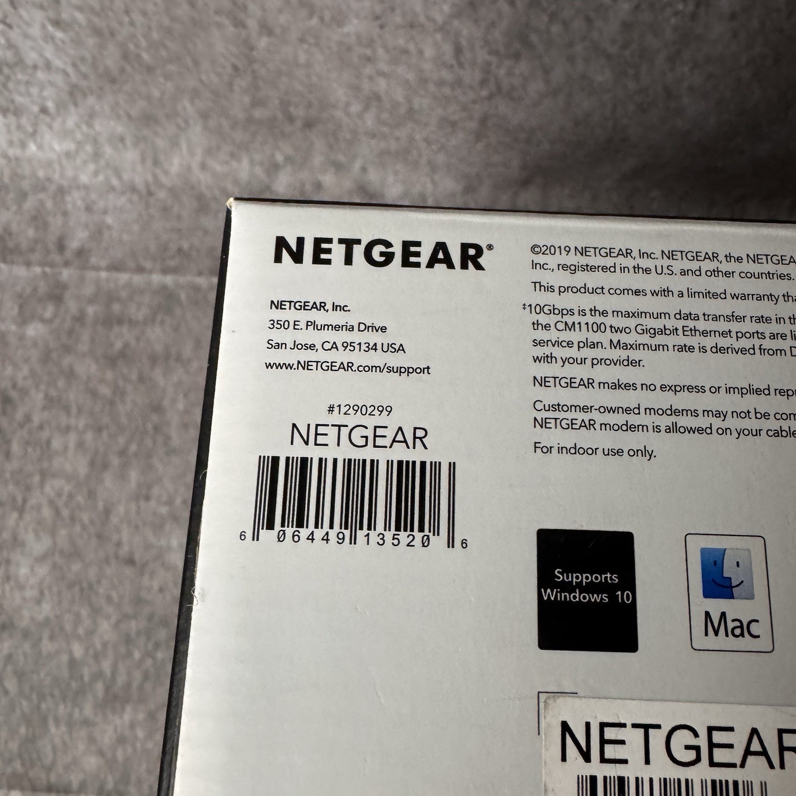 Netgear Nighthawk CM1100 Cable Modem DOCSIS 3.1 Multi-Gig SpeedModem