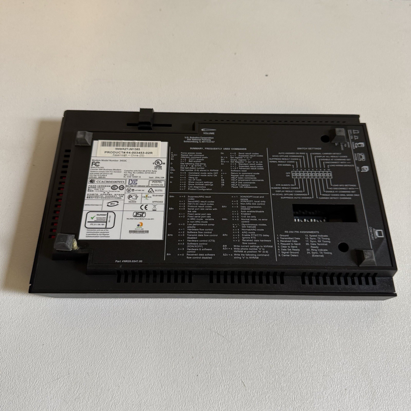 USRobotics Modem – 3453C Courier 56K Business Modem